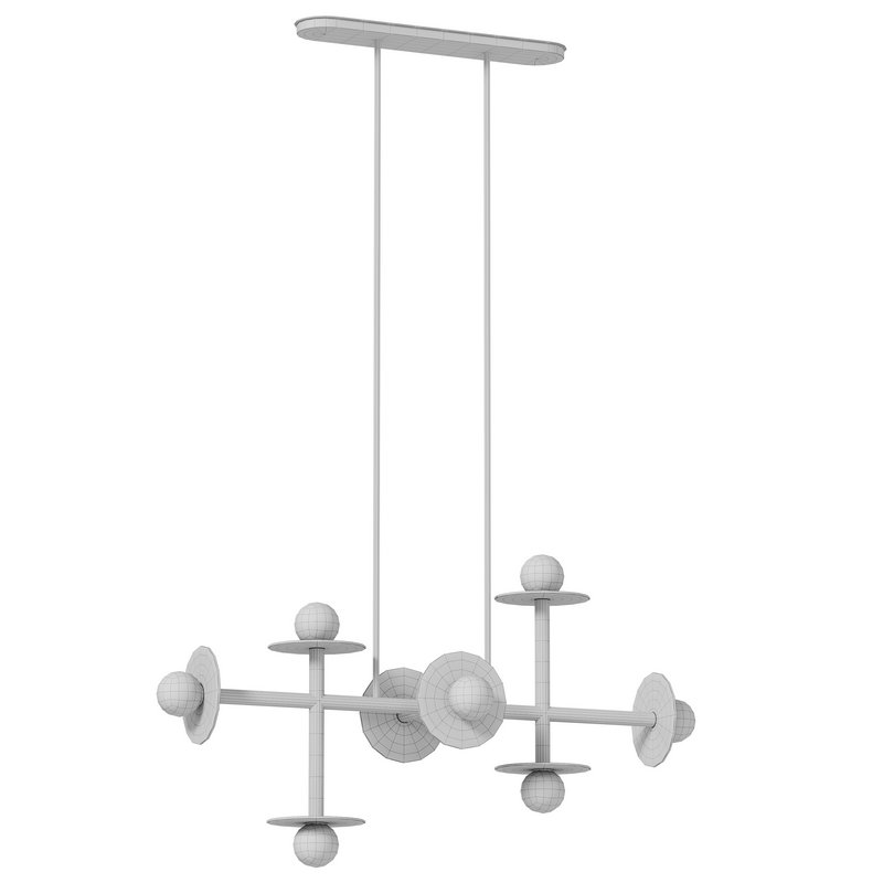 Nodes Abstract Linear Chandelier Image 3