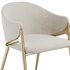 Luxury Brass Mink Velvet Dining Chair - Thumbnail 3