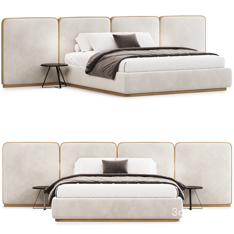 Gem Upholstered King Queen Bed Image 3
