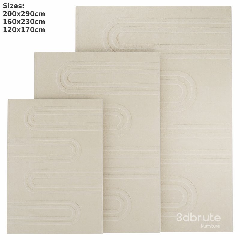 Ary Graphic Textured 100 Wool Rug Image 2