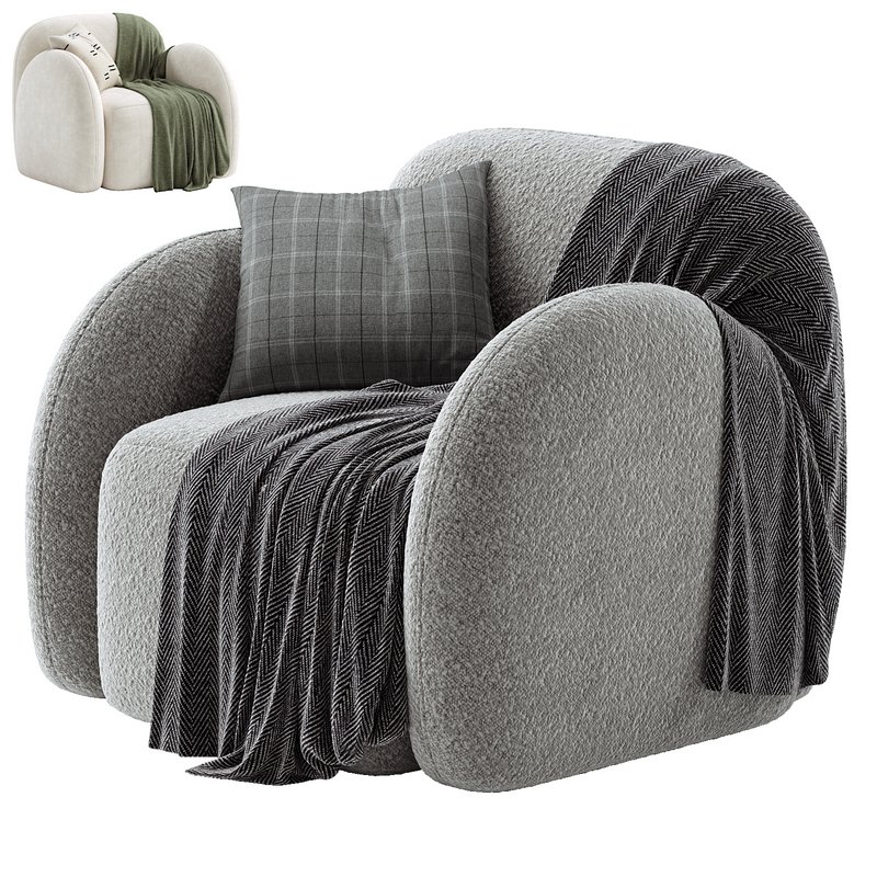 Flair Nina Boucle Teddy Accent Chair Image 2