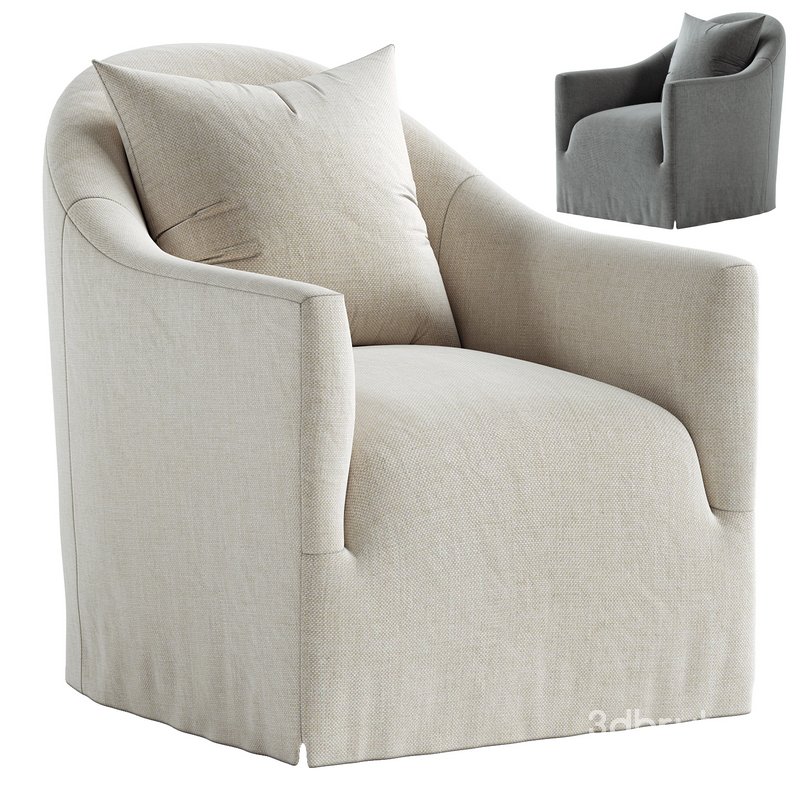 Trudeaux Slipcover Swivel Chair Image 3