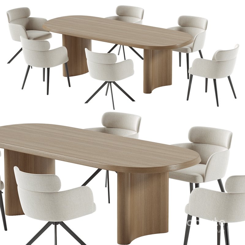 LAY armchair & ALTURA Dining Table Image 2
