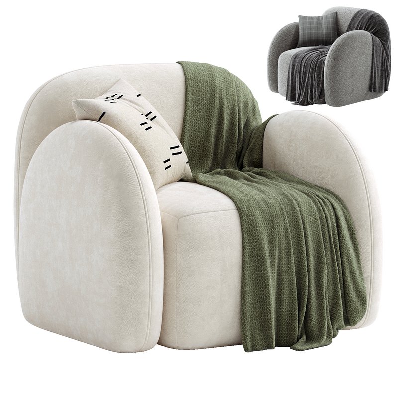 Flair Nina Boucle Teddy Accent Chair Image 1