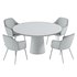 SOLIN armchair & Round walnut dining table Qone - Thumbnail 3