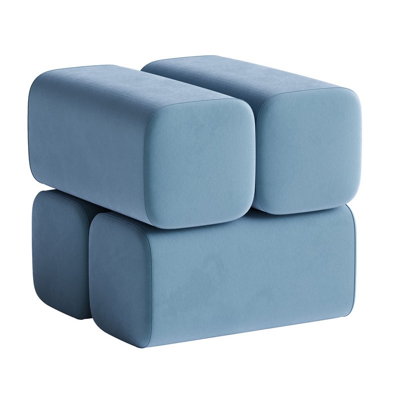 Ottoman pouf DROVA 4 Wool fabric Image 3