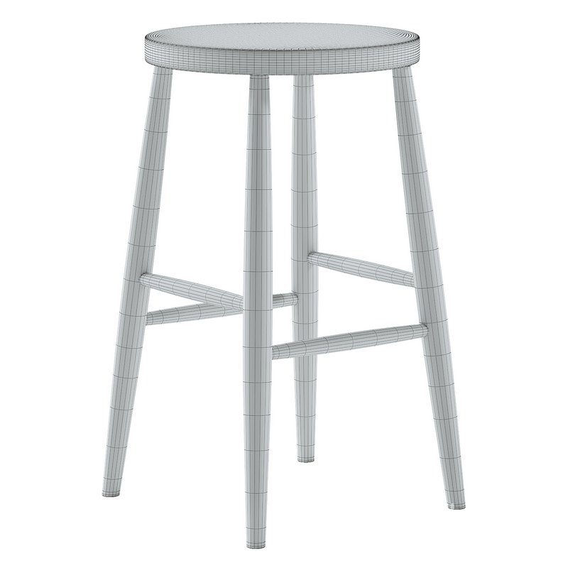 Mengwi Mango Wood Bar Stool & Weathered Oak Stool Image 4
