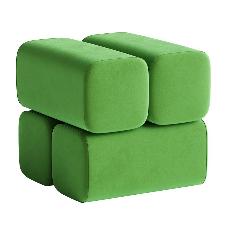 Ottoman pouf DROVA 4 Wool fabric Image 5