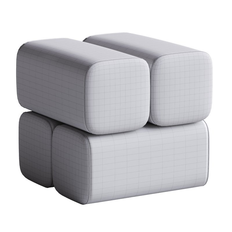 Ottoman pouf DROVA 4 Wool fabric Image 6