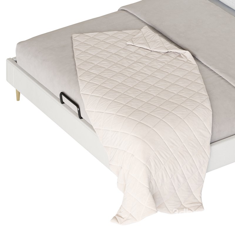 Soild Wood Bed with Camelback Panel Headboard Image 11