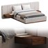 American Queen Size Bed Offered in Velvet with Floating Nightstands - Thumbnail 9