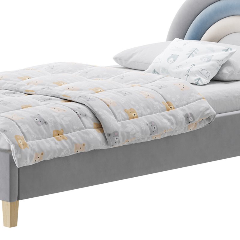 Rainbow Kids Velvet Finish Bed Image 10