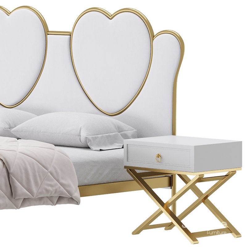 Glam Upholstered Headboard Bed Image 10