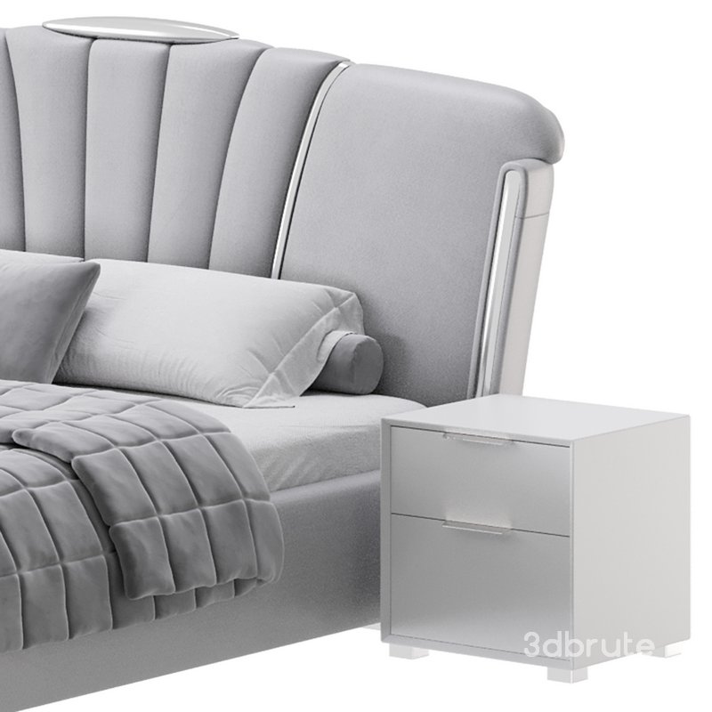 Grey Modern Bed Image 9