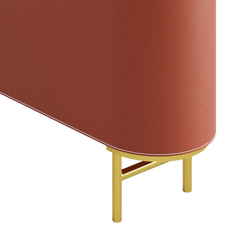 Modern Metal Sideboard Credenza with Three Drawers Narrow Size Image 10