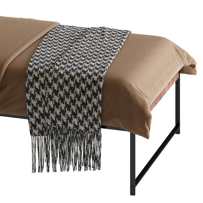 Topeakmart Rustic Metal Bed Image 11
