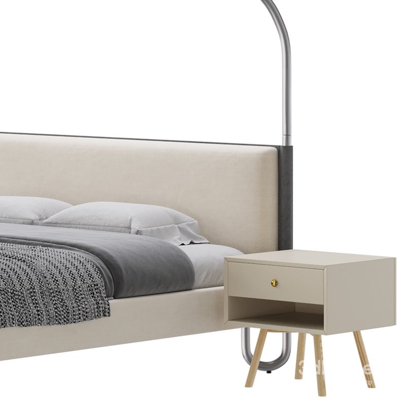 Gracia King Upholstered Canopy bed Image 11