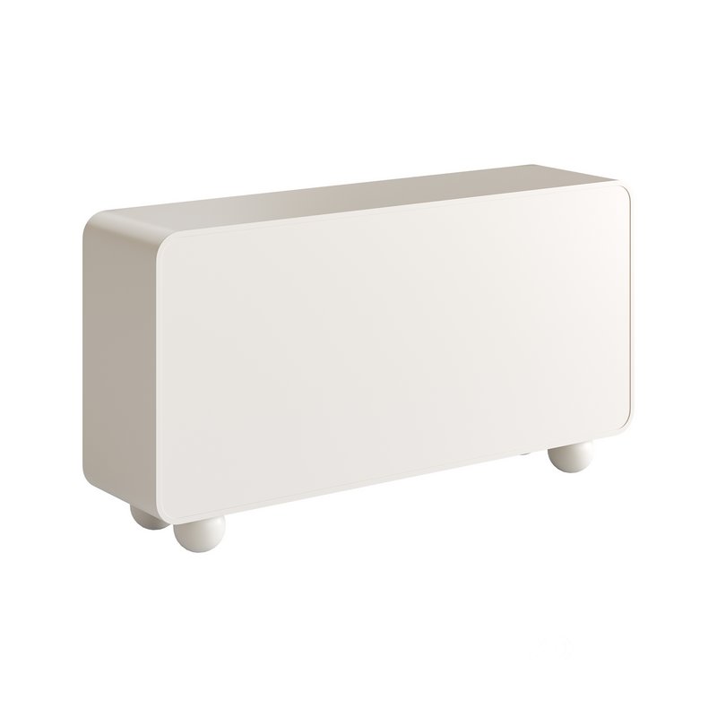 White Solid and Manufactured Wood Sideboard Credenza Image 11