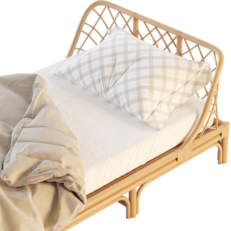 Katsuki Rattan Bed Image 9