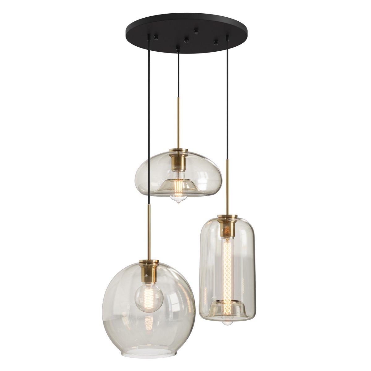 Modern Glass Pendant Light Image 1