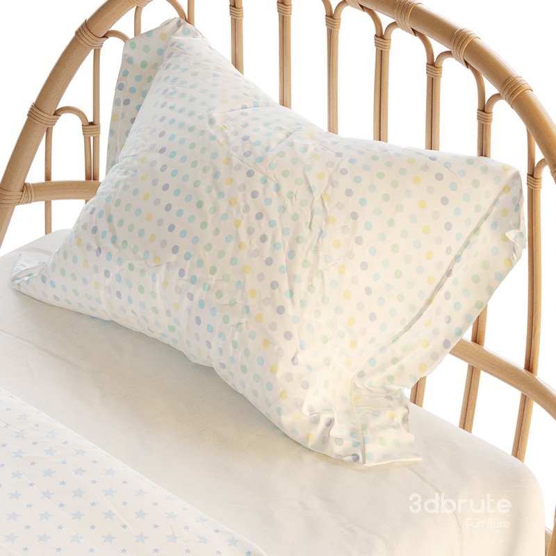 Malu Vintage Rattan Bed Image 12