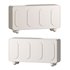 White Solid and Manufactured Wood Sideboard Credenza - Thumbnail 1