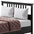 HEMNES Bed frame dark gray stained - Thumbnail 12