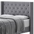 Fabric Low Profile Double Bed Frame with Nail Snaps - Thumbnail 12