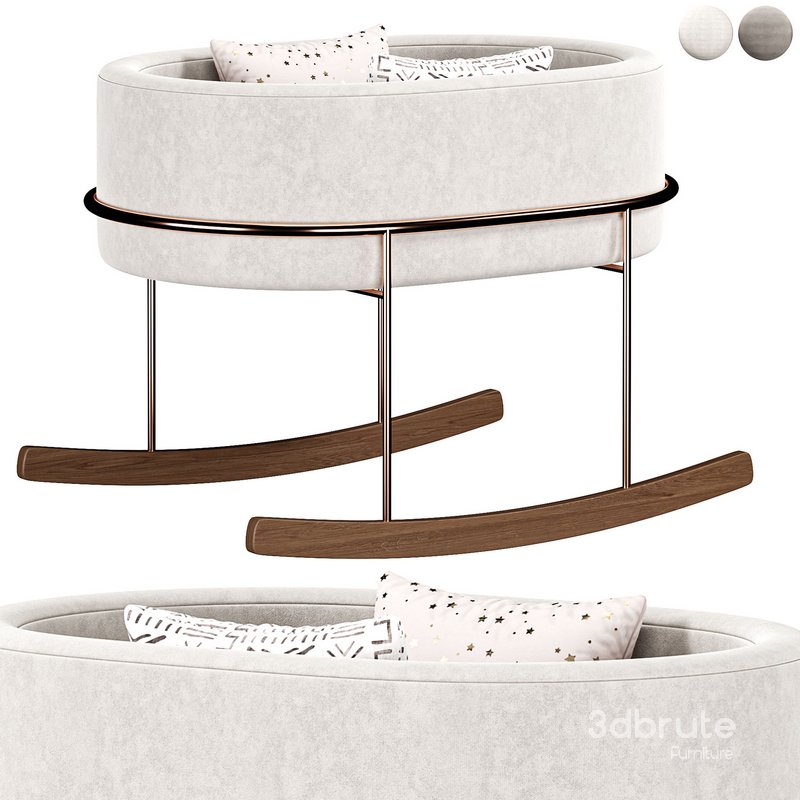 Monte Rockwell White Wood Baby Bassinet By Crateandbarrel Image 4