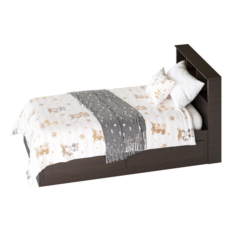 Mainstays Mates Storage Bed with Bookcase Headboard Image 12