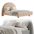 Desirae Flannelette Round Shaped Headboard Bed Frame King - Thumbnail 11