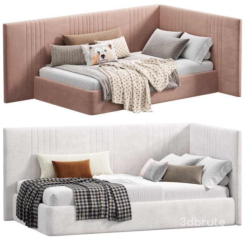 Ottoman Jane PM Pink Bed by velor Image 1