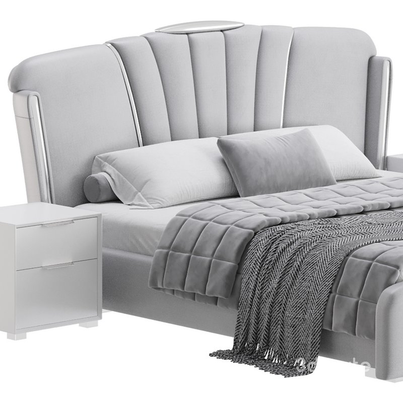 Grey Modern Bed Image 12