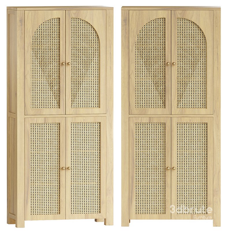 Cane Arches Tall Cabinet Image 1