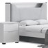 Gray Faux Leather Upholstered Bed - Thumbnail 12