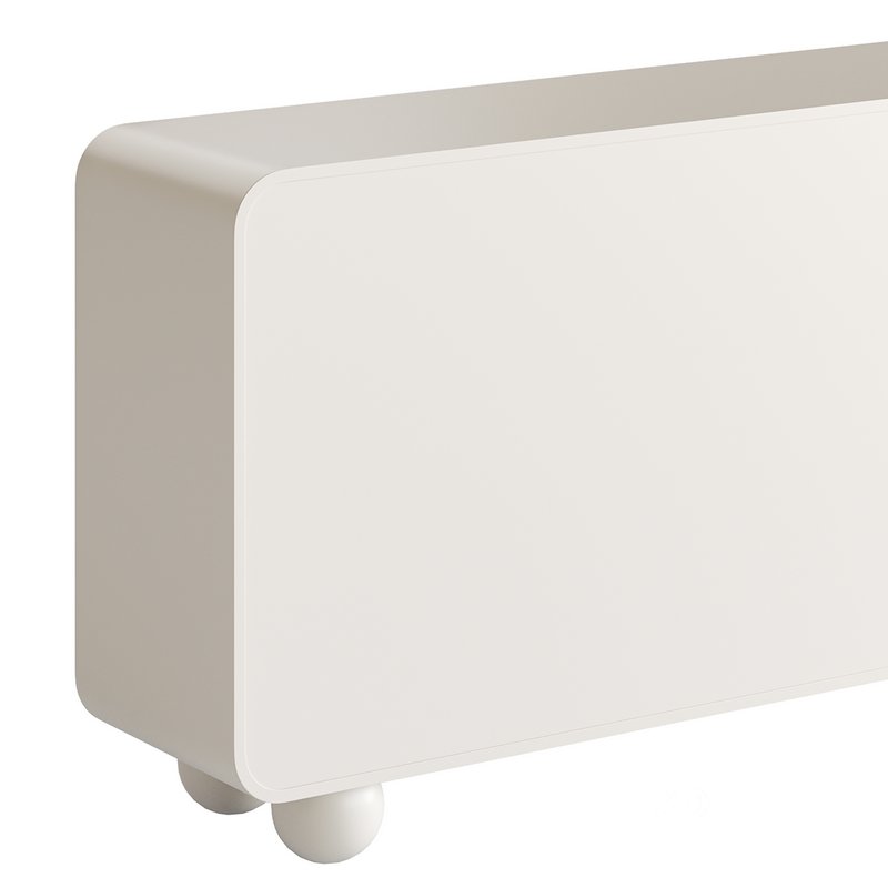 White Solid and Manufactured Wood Sideboard Credenza Image 12