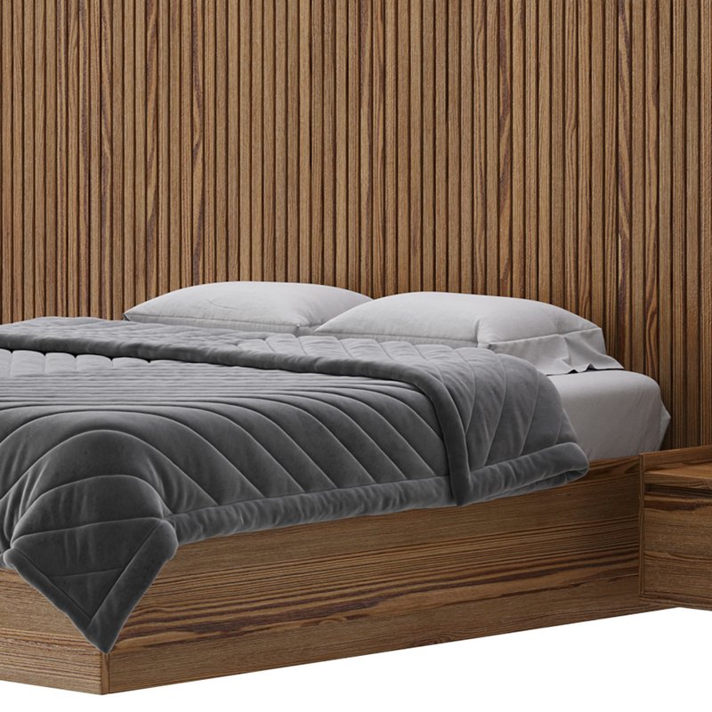 Batten White Oak King Plinth-Base Storage bed Image 13