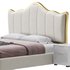 White Upholstered Bed with Headboard - Thumbnail 12