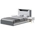 Gray Faux Leather Upholstered Bed - Thumbnail 13