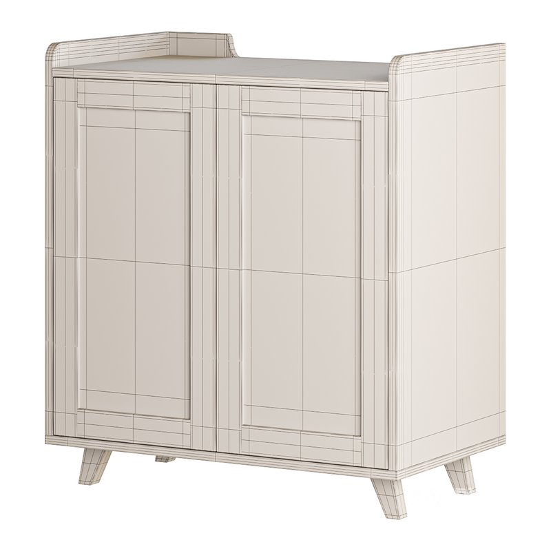 Asian Brown Wood Sideboard Image 13