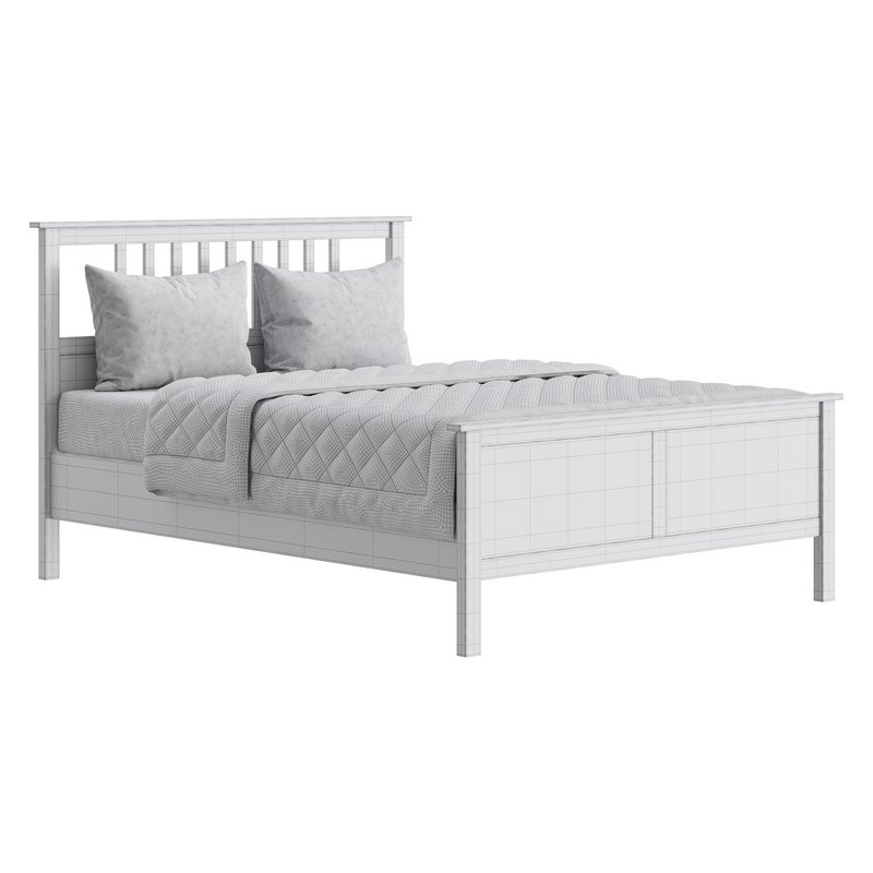 HEMNES Bed frame dark gray stained Image 13