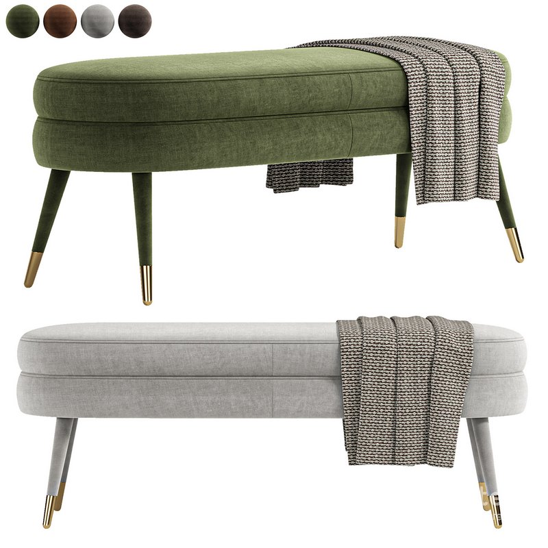 Betty Velvet Bench By Burkedecor Image 1