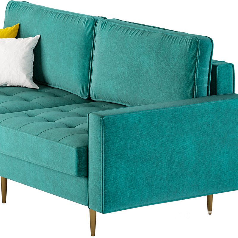 Velvet Fabric Sofa Couch Image 14