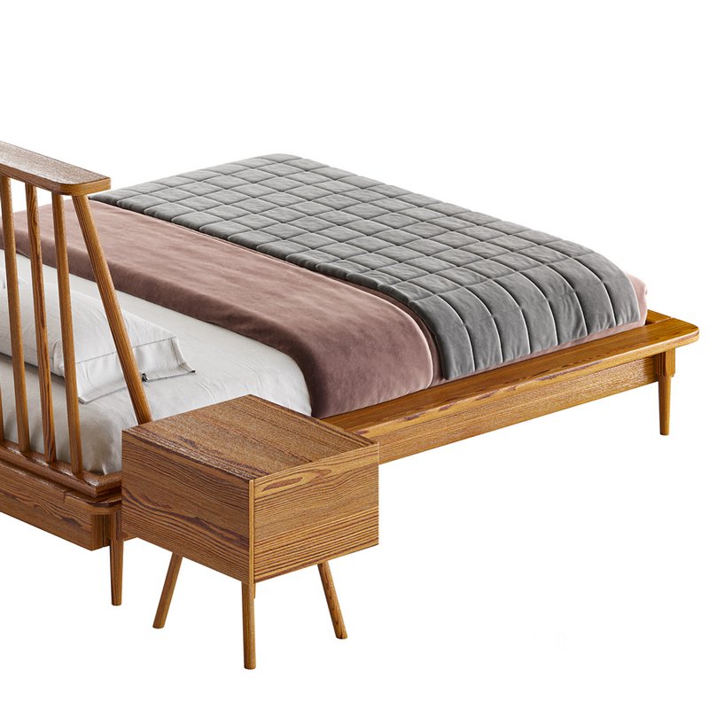 Walker Edison Modern Boho Queen Size Solid Wood Platform bed Image 14