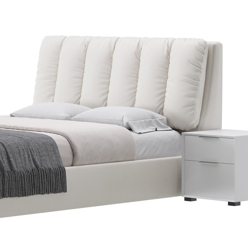 White Modern Twin Bed Image 14
