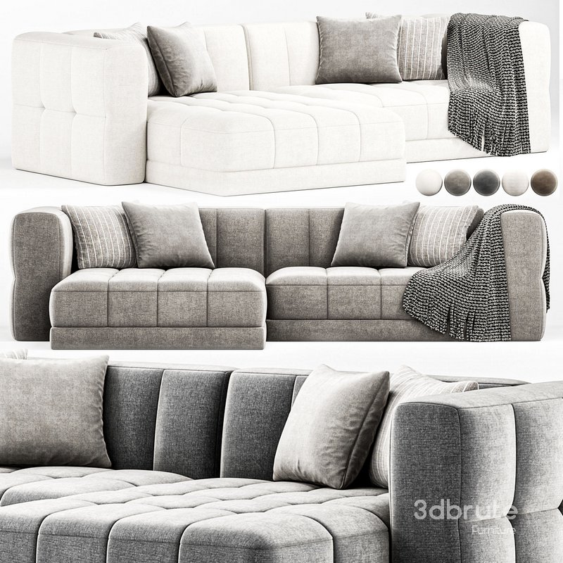 Tavi 2 Piece Laf Sectional Alcala Graphite Sofa Image 2