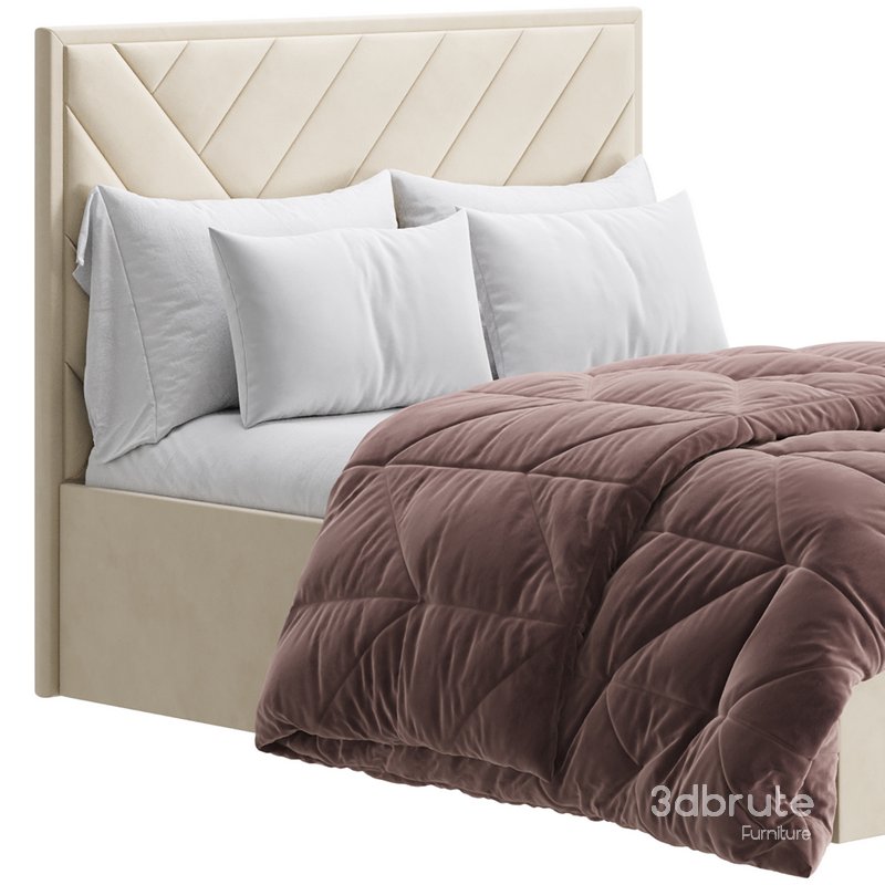 House Beautiful Jay Velvet-Finish Ottoman Bed Image 14