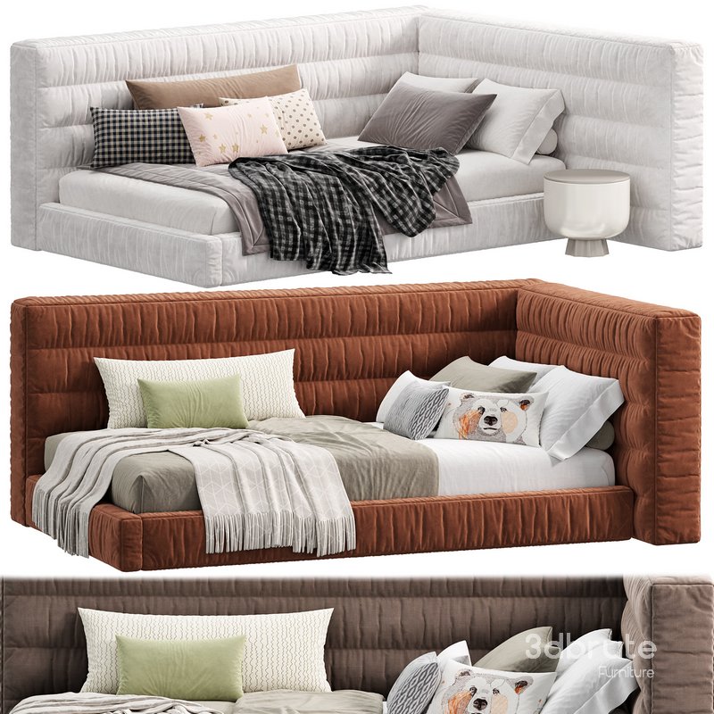 Hudson Upholstered Corner Bed by pbteen Image 1