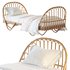 Malu Vintage Rattan Bed - Thumbnail 1