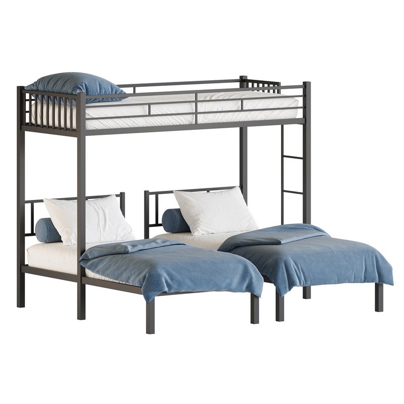 Metal Triple Bunk Beds Image 1
